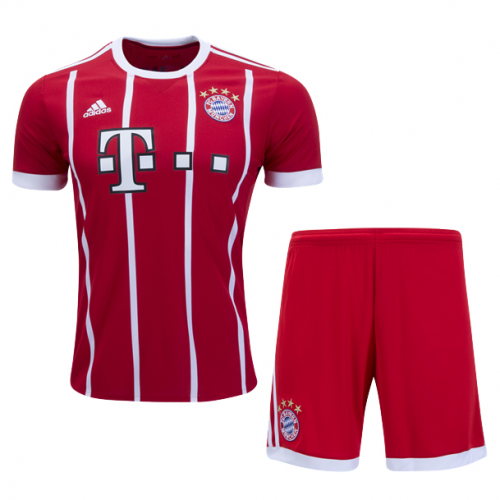 2017-18 Bayern Munich Home Soccer Kits (Shirt+Shorts)